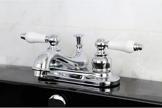 Kingston Brass KB601B 4-Inch Centerset Lavatory Faucet, 2.88" x 4.05" x 6.88", Polished Chrome