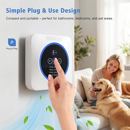 Cat Litter Deodorizer for Litter Box, Ionizer Air Purifier for Pet Odor Eliminator, Helps Reduce Cat Litter Smell & Pet Odors, Quiet Odor Control for Bathroom, Kitchen, Bedroom & Small Spaces(1)