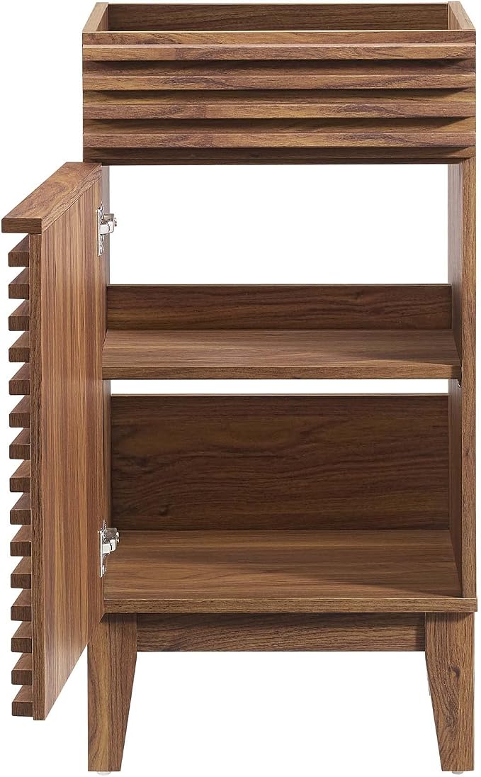 Modway Render 18" Bathroom Vanity in Walnut - Sink Basin Not Included