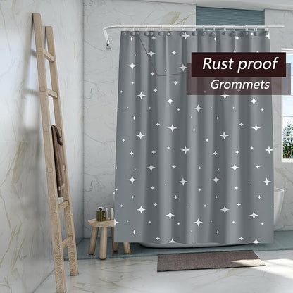 Black Shower Curtain Liner, 4G PEVA Shower Liner, Plastic Peva Waterproof Shower Curtains, 72x72 inch with Grommet Holes 3 Magnetic Weights