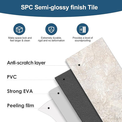 Yipscazo Peel and Stick backsplash 3 x 6 Inches, Backsplash Tile Peel and Stick Tile for Kitchen, Bathroom, Laundry Room, Fireplace (Beige Stone Texture, 32 Pieces)