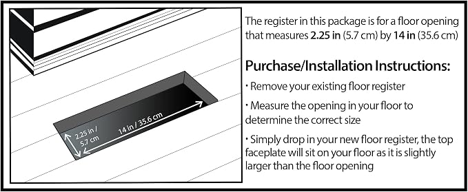 Decor Grates SPH214-RB Floor Register, 2x14, Rubbed Bronze Finish