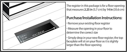 Decor Grates SPH214-RB Floor Register, 2x14, Rubbed Bronze Finish