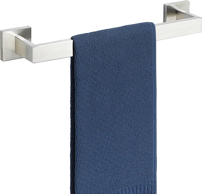 Alise Towel Bar Towel Racks for Bathroom Wall Mount 16 Inch,Brushed Nickel | SUS304 Stainless Steel Bathroom Towel Holder, Full Square Towel Rod Towel Hanger for Bathroom Lavatory Kitchen