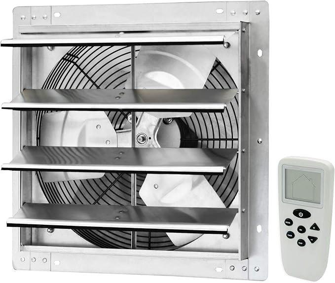 iLIVING ILG8SF16VC Shutter Mount Exhaust Fan, Silver