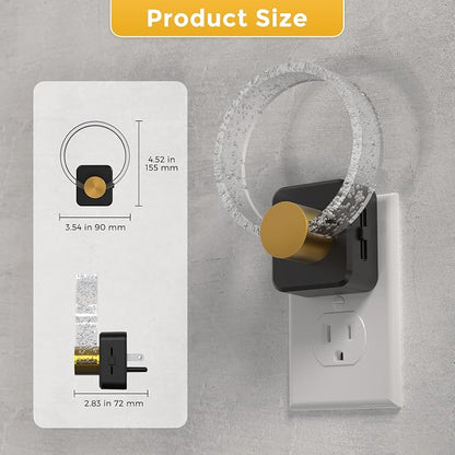 L LOHAS LED Night Lights Plug into Wall, 2 Pack Plug in Night Lights | Light Sensor, 3000K Soft White, 0-100LM Brightness Adjustable, Bubble Nightlight for Bathroom Bedroom Hallway