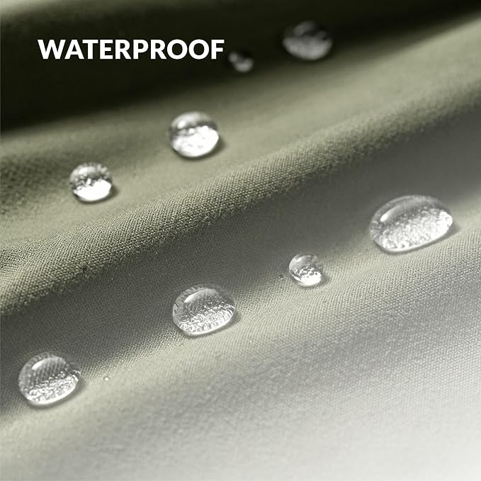 Felisa Ombre Army Green and White Shower Curtain Liner,Waterproof Fabric Shower Curtain with 3 Weighted Magnets, Odorless Cloth Lightweight Bathroom Curtain,Sturdy Rustproof Grommets,72 x 72