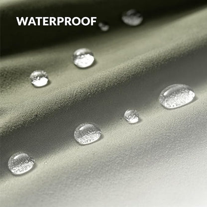 Felisa Ombre Army Green and White Shower Curtain Liner,Waterproof Fabric Shower Curtain with 3 Weighted Magnets, Odorless Cloth Lightweight Bathroom Curtain,Sturdy Rustproof Grommets,72 x 72