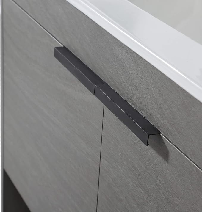 Phoenix 36 Inch Bathroom Vanity with Sink – Modern Design, Soft-Close Doors, Storage Drawers, Durable Build – Classic Grey Vanity for Small Bathrooms (Full Assembly Required)