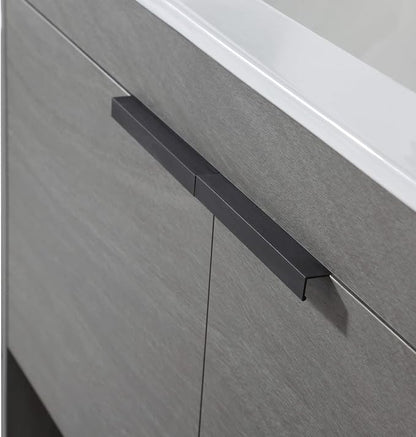 Phoenix 36 Inch Bathroom Vanity with Sink – Modern Design, Soft-Close Doors, Storage Drawers, Durable Build – Classic Grey Vanity for Small Bathrooms (Full Assembly Required)