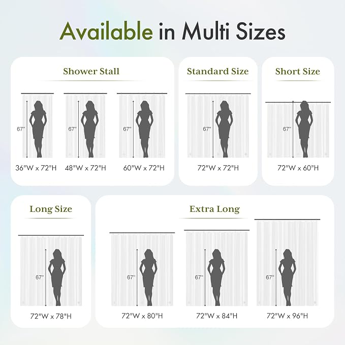 Bathway Shower Curtain Liner, Clear Shower Curtain Liner 72x90 PEVA Waterproof Shower Curtain Liner Plastic with 3 Magnets and 12 Rustproof Metal Grommets, Extra Long Shower Liner for Bathroom