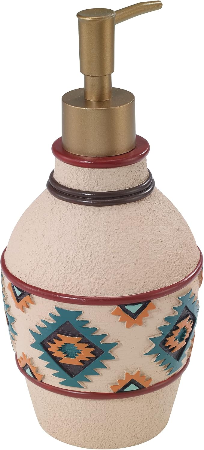 Avanti Linens - Soap Dispenser/Lotion Pump, Decorative Home Decor (Navajo Dance Collection)