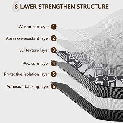 Peel and Stick Floor Tile, 30-Pack 12" x 12" Vinyl Flooring, Waterproof Self-Adhesive Luxury Vinyl Tiles, Easy DIY for Bathroom, Kitchen, Dinning Room, RV, Cover 30 Sq. Black