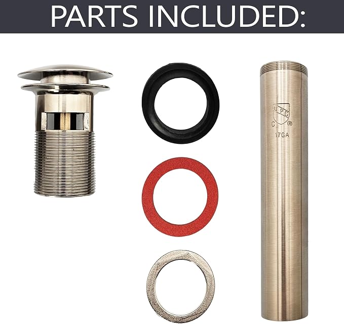 Westbrass D410A-1-07 Mushroom Style Pop-Up Stopper Drain for Vessel/Bowl Sinks with No Overflow, Satin Nickel