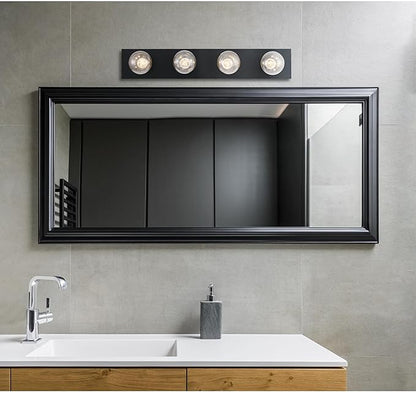 Westinghouse 6117600 Traditional Four-Light Indoor Vanity Light Fixture, Matte Black