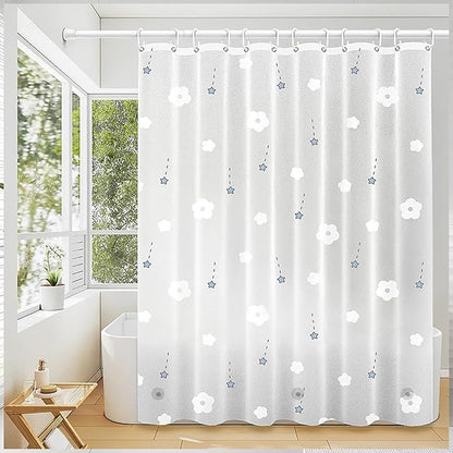 Shower Curtain Liner, 100% Waterproof Peva Shower Curtains with 3 Duty Heavy Bottom Magnets and 12 Rust Proof Grommets, 72x72 Weighted Shower Liner for Shower Stall, Bathtubs