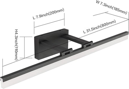 SOLFART Black Modern Bathroom Lights Over Mirror 31.5 inch Vanity Lighting Wall Mounted 8778-ND