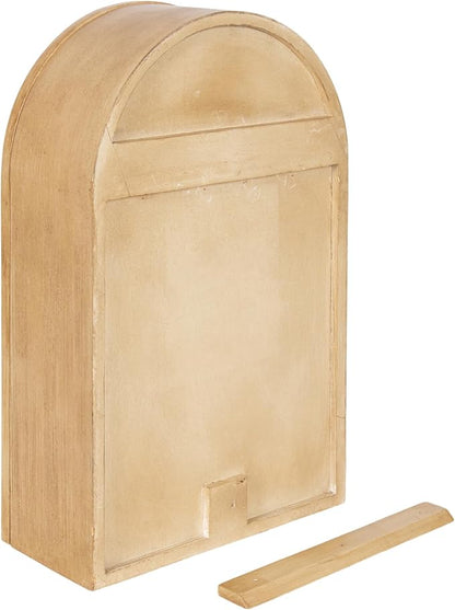 Kate and Laurel Ori Transitional Cane One-Door Arched Wall Cabinet, 15 x 8 x 24, Natural, Decorative Rattan Wall Storage Cabinet with Three Shelves for Entryway or Living Room Decor
