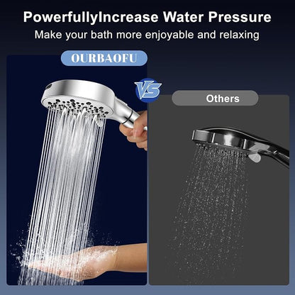 Filtered Shower Head with Handheld, High Pressure 7-Spd Showerhead | Shower Head with Stainless Hose,Water Softener Filter Beads for Hard Water,Remove Chlorine, Reduce Dry Itchy Skin
