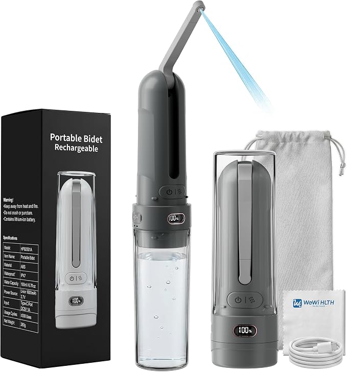 Electric Portable Bidet for Men & Feminine Care, Gray