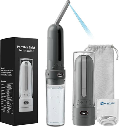 Electric Portable Bidet for Men & Feminine Care, Gray