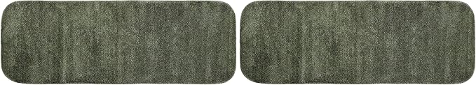 Garland Rug Traditional Plush Washable Nylon Rug, 22-Inch by 60-Inch, Deep Fern (Pack of 2)