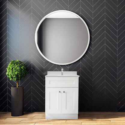 Design House Brookings Bathroom Vanity, 24", White | Freestanding, Contemporary/Modern, Wood, Bath, 215616