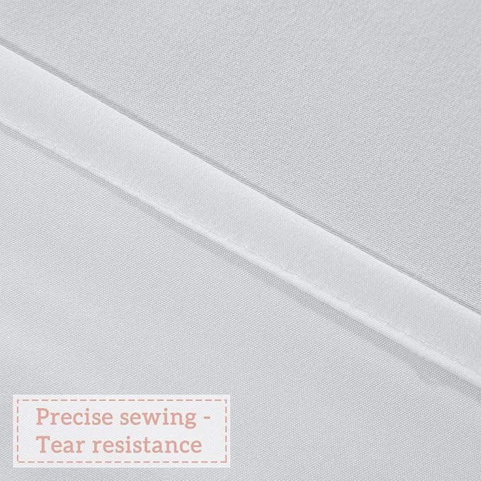 Homechoice Decor White Shower Curtain 2 Pack, 72" W x 72" L x 2 Panels | Double Panels for Easy Access, Soft Brushed Texture, Elegant Ruffle Design, Hotel-Style Bathroom Décor (LQ-44)