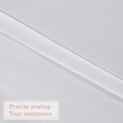 Homechoice Decor White Shower Curtain 2 Pack, 72" W x 72" L x 2 Panels | Double Panels for Easy Access, Soft Brushed Texture, Elegant Ruffle Design, Hotel-Style Bathroom Décor (LQ-44)