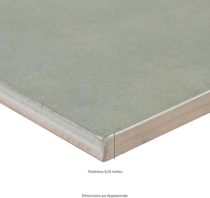 M S International Renzo Jade Glossy Ceramic Square Wall Tile for Bathroom, Kitchen Backsplash, Accent, and Shower - Sample