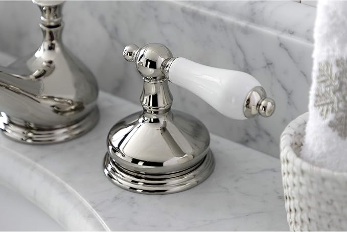 Kingston Brass KS1166PL 8 in. Widespread Bathroom Faucet, Polished Nickel