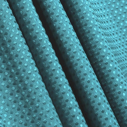 Clara Clark Teal Shower Curtain - Hotel Quality Waffle Fabric Bath Curtain 72x72, Heavy Duty Waterproof Shower Curtains for Bathroom