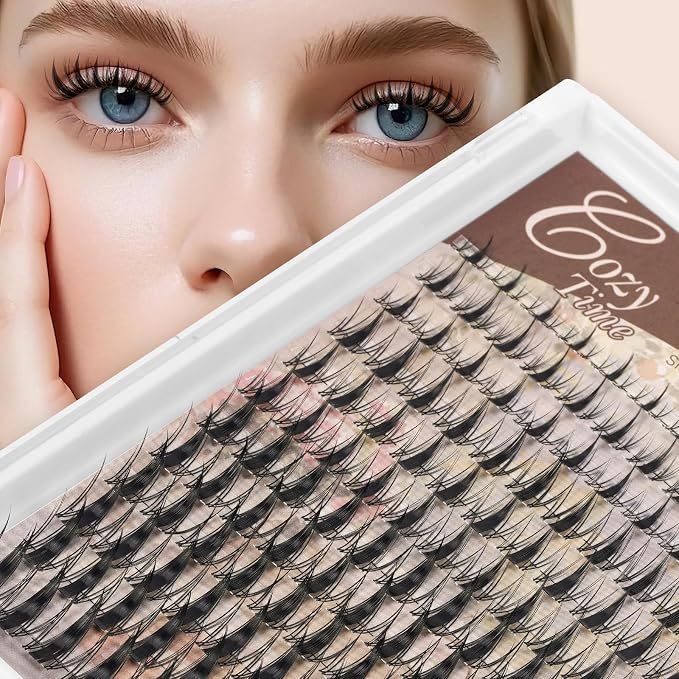 JMS&JMS Fairy Lash Clusters Manga Lashes Invisible Band, Anime Eyelashes | C Curl 8-18mix Super Thin Clear Band Reusable Soft Comfortable Natural Lash Extensions Lash Clusters with Spikes
