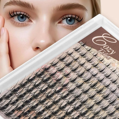 JMS&JMS Fairy Lash Clusters Manga Lashes Invisible Band, Anime Eyelashes | C Curl 8-18mix Super Thin Clear Band Reusable Soft Comfortable Natural Lash Extensions Lash Clusters with Spikes