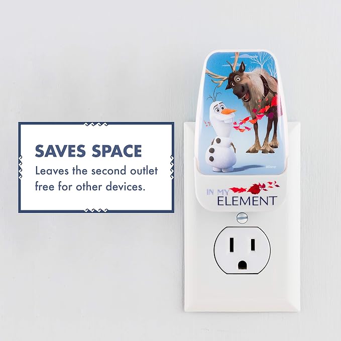 Disney Frozen 45830 LED Night Light, Olaf and Sven, Plug-in | Dusk-to-Dawn Sensor, Girl's Room Decor, UL-Certified, Ideal for Bedroom, Nursery, Bathroom, Kid's Playroom