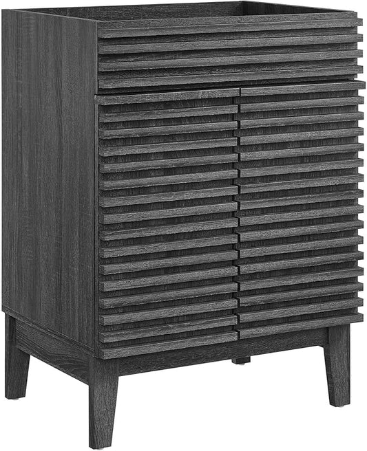 Modway Render Bathroom Vanity Cabinet in Charcoal - Sink Basin Not Included