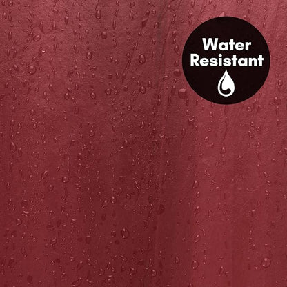 Americanflat 71x74 Solid Burgundy Shower Curtain - Water-Resistant Long Shower Curtain with Durable Metal Grommets and 12 Hooks - 100% Polyester