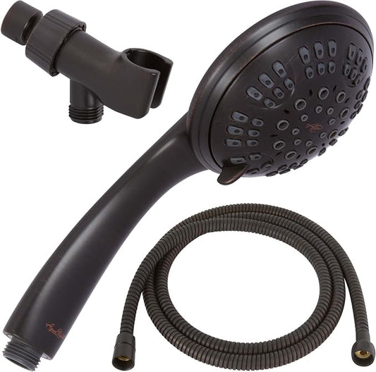 Luxury Handheld Shower Kit - 2.5 GPM - Oil-Rubbed Bronze | 6 Function High Pressure Removable Hand Held Showerhead with Hose and Mount, Easy Install for Boosting Low Water Flow Baths