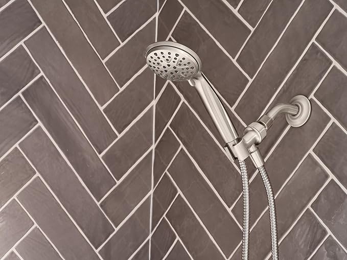 Moen Attune Shower Head with Handheld Sprayer, 6 Handheld Shower Head Spray Settings, Spot Resist Brushed Nickel Finish, 218H0SRN