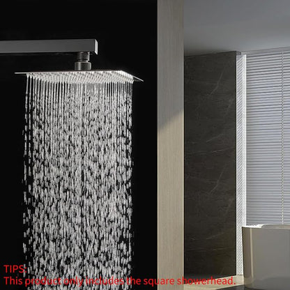 10 In Rain Shower Head High Pressure Rainfall Shower Head Bronze | Square Rain Bathroom Showerhead, High Flow, Large Stainless Steel, Ceiling Mounted, Wall Mounted, Waterfall Full Body