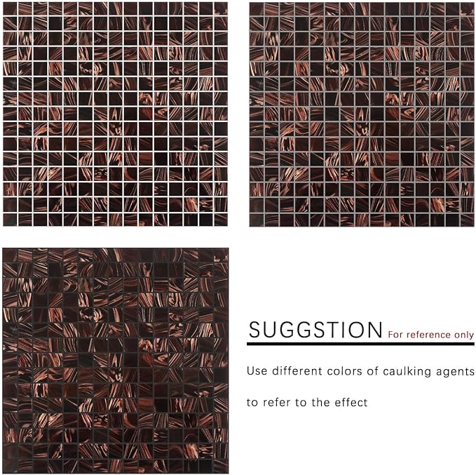 11.5 sq.ft Pruple Glass Mosaic Tile for Bathroom, Pool, Kitchen Backsplash | Waterproof Wall & Floor Tile. Heat & frost resistant outdoors. Mesh-mounted easy install. Use any grout. Easy clean. 10pcs.
