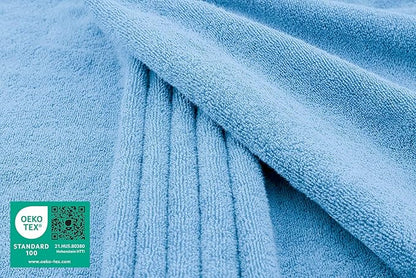American Soft Linen 100% Cotton 600 GSM Turkish 40x80 Oversized Bath Towel Sheet, Extra Large Adult Towels for Bathroom, Sky Blue Bath Sheet