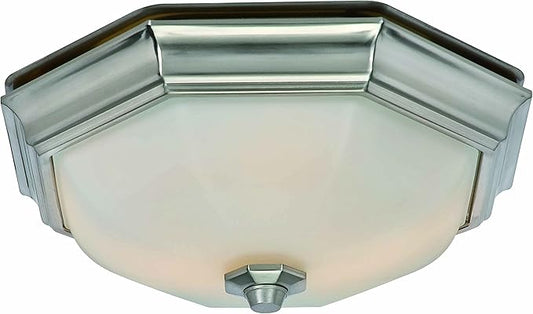 Good Housekeeping (80213) Athens 80 CFM 2.0 Sones Decorative Bathroom Ventilation Exhaust Fan with Light (LED Bulbs Included)