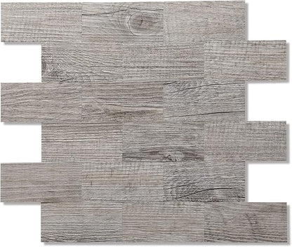 2026 New Upgrade Peel and Stick Backsplash Tile, Peel and Stick 11.34" X 11.57" Wall Tile for Kitchen, Bathroom, Fireplace, Laundry (Grey Rustic, 10 Packs)