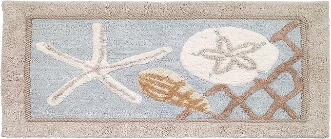 Avanti Linens - Coastal Bathroom Rug 24x60, Soft & Absorbent Cotton | Soft & Absorbent Cotton, Coastal Design, Non-Slip Backing, Machine Washable, Everyday Comfort