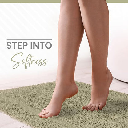 Martex 100% Cotton Ringspun Bath Rug Super Soft Super Absorbent Essential Bathroom Rugs Non-Slip Bath Mat Quick Drying Bath Mat Sea Green