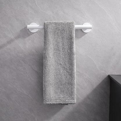 GERZWY 12-Inch Bathroom Towel Bar SUS 304 Stainless Steel Bath Towel Bar Modern Round Style Wall Mount, White