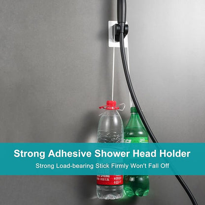 GwernKB Handheld Black Shower Head with Hose and On Off Switch,Water Saving | 3 Mode High Pressure Spray,for RV Camper,Bathroom,No Drilling Wall Mount Adhesive Shower Holder,Hose Guide Ring,No Hurt Wall