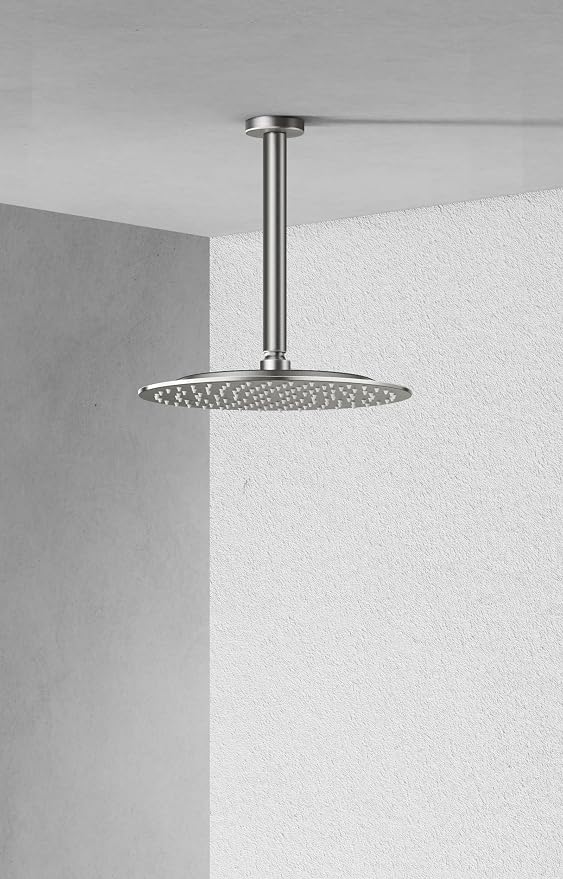 VBFF-Shower Head,rain shower head, 10 inch- Round Shower Head, 1.8 GPM Flow Rate, rainfall showerhead,VBFF12 (Brushed Nickel)