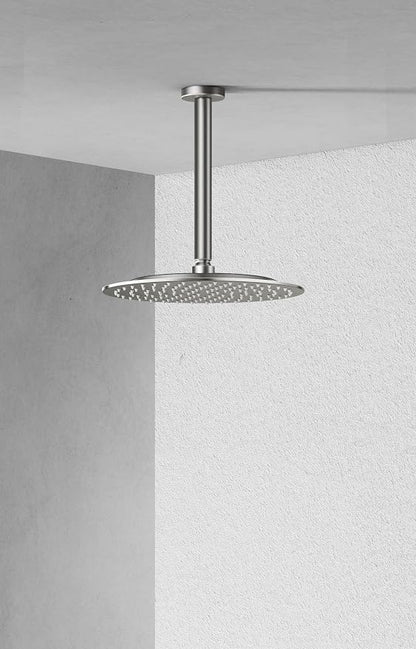 VBFF-Shower Head,rain shower head, 10 inch- Round Shower Head, 1.8 GPM Flow Rate, rainfall showerhead,VBFF12 (Brushed Nickel)